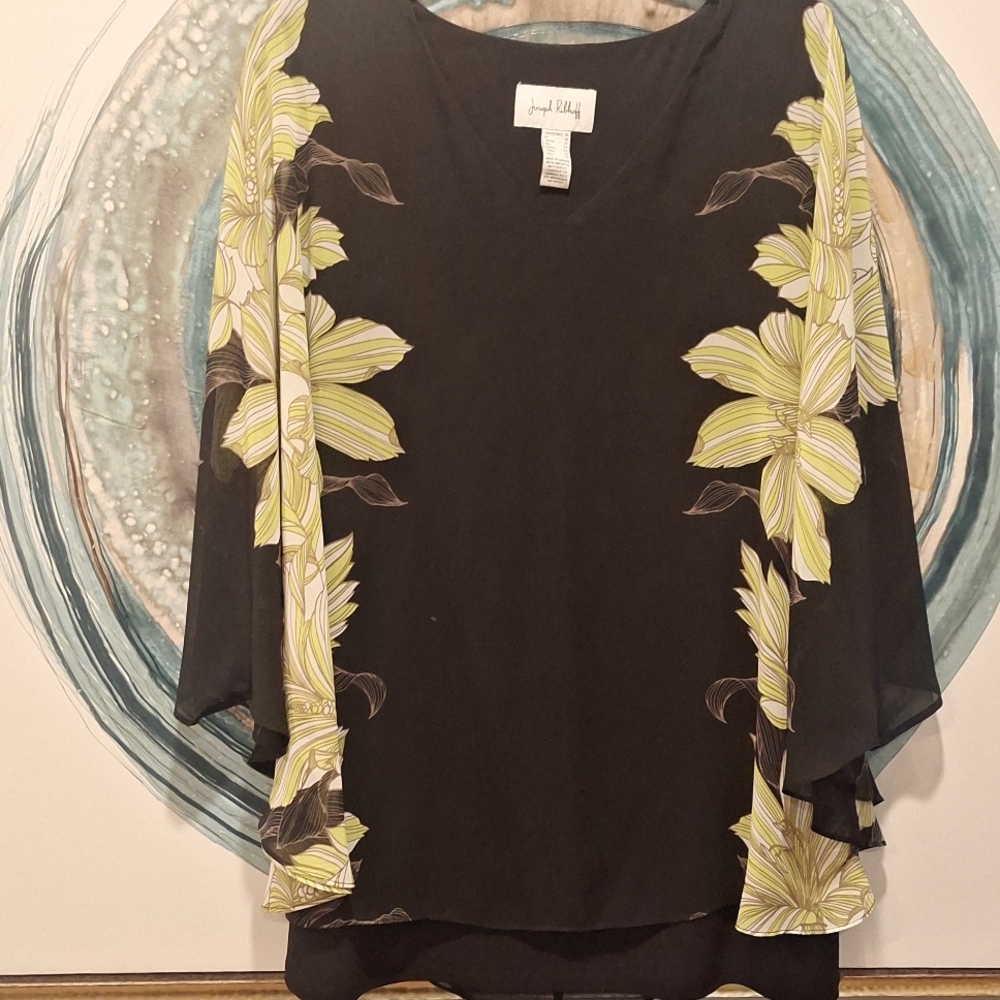 Joseph Ribkoss sz 14 Tunic blouse with cold shoulders